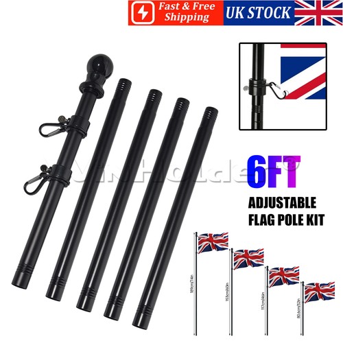 Wall mounted flag pole kit - pole,