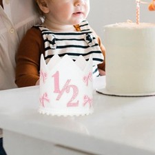 Half Birthday Crown Hat Girls