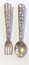 Vintage Tibetan fork and spoon