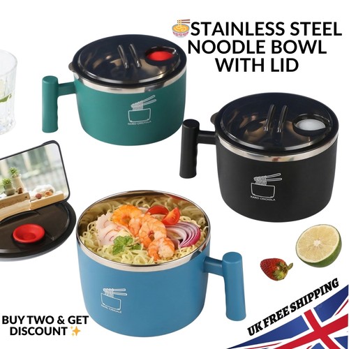 Stainless steel bowl with lid - steel,