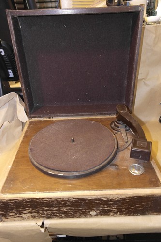 Antique portable gramophone - antique,