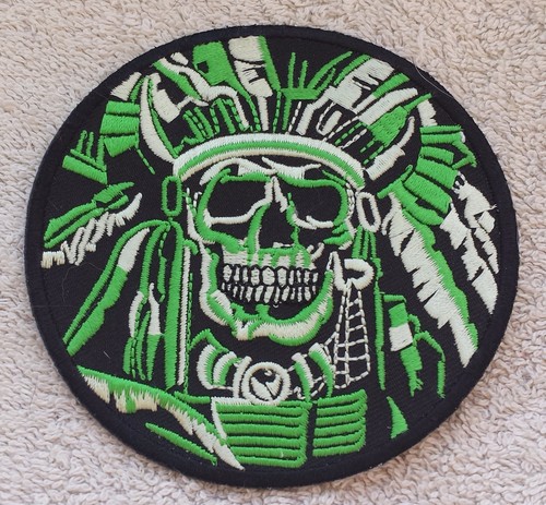 Indian chief skull patch - indian,