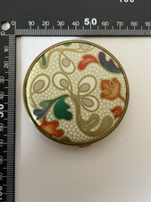 Rare Vintage Art Deco Coty Paris Enameled Powder Compact With Mirror 40’s Retro