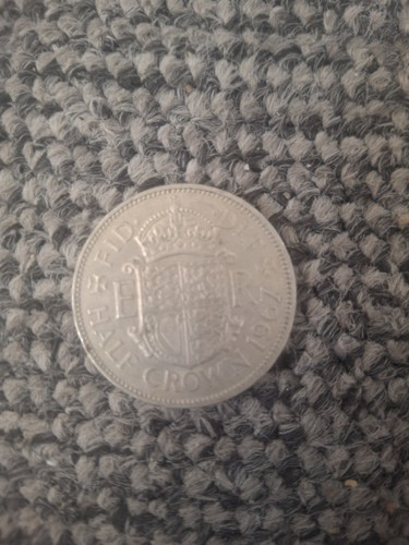 1967 half crown - crown, 1/2