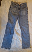 Zara Women’s Blue Straight Leg Jeans Size EUR 36 UK 8 US 4 Slim Fit Denim Cotton