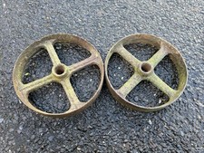 Vintage Cast Iron Wheels X2 9