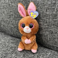 Ty Beanie Boo Hops Bunny Rabbit Plush Toy Stuffed Animal 6" With Tags