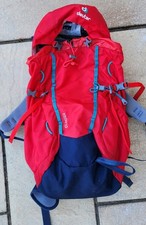 DEUTER CLIMBER 22L RED (CHILI NAVY) Kids Child hiking backpack Rucksack *VGC!*