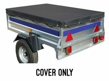 Erde 122 Quality Black Water proof Trailer Cover 1250mm x 980mm W/ Bungee Cord