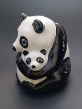 Vintage NAT WEST WADE Money box Mother Panda With Cub 1989
