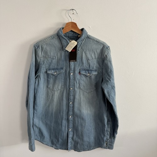 Levis denim shirt mens medium - levis,
