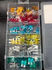 Halfords Fuses Mixed Set Box uncounted Used Untested Car Auto Kit