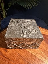 Art Nouveau Pewter Trinket Box