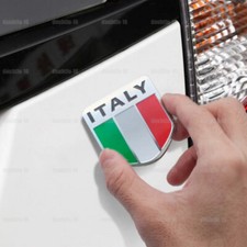 2Pcs Italy Flag Italian Stickers Car Logo Emblem Metal Badge Decal Accessories