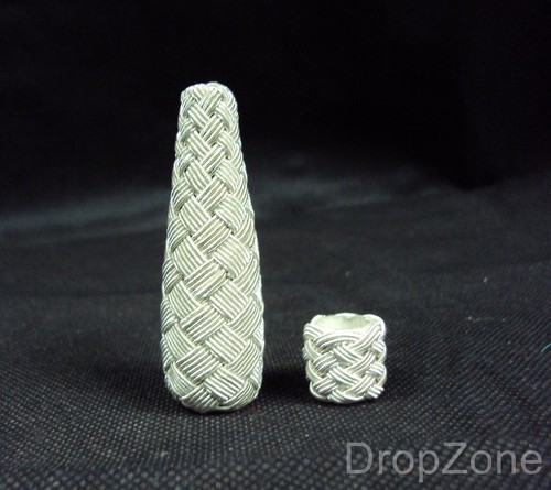 Silver coloured cord knot - cord, &