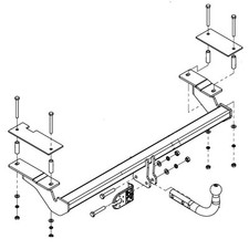Swan neck tow bar for - tow,