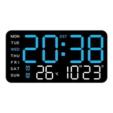 Desk Wall Clock Digital Alarm