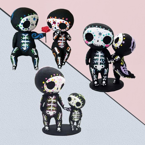 Resin sugar skull couple - sugar,