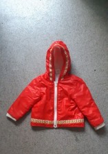 vintage bhs childs coat age 18m red hooded light weight