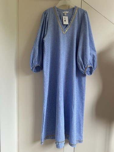 Blue stripe linen blend - h&m,