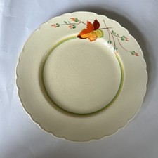 Vintage Royal Staffordshire A J Wilkinson Honeyglaze dinner Plate leaf art deco 