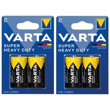 4 x VARTA C Super Heavy Duty