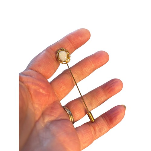 Antique opal stick pin - opal,