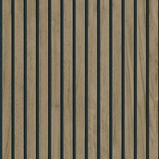 Panacea Wood Slats Wallpaper 3D Effect Realistic Stripes Belgravia Walnut 1157