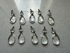 Laura Ashley Chandelier Ceiling Light - Replacement Crystals Clear Glass (10)