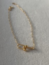 real 18k  Saudi yellow gold Dainty bracelet