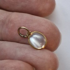 Antique Victorian 9ct Gold Moonstone Pendant Charm 