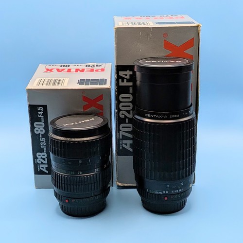 Two pentax zoom lenses - two, 28mm