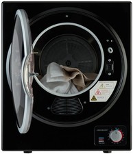 Dent Cookology 2.5kg Table Top Tumble Dryer Mini Vented Dryer - Black CMVD25BK