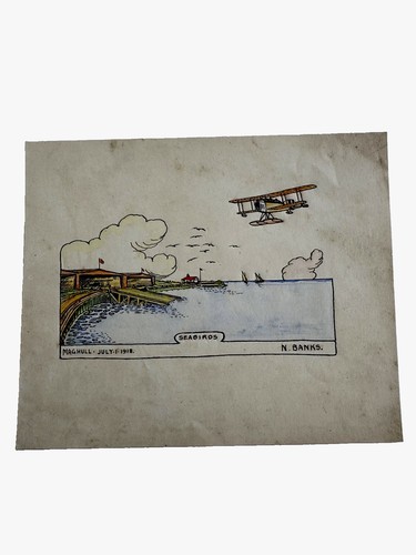 Ww1 original 1918 - 1918, watercolour