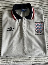 Vintage  90s England Umbro Casual Shirt Kit - Euro 96 Style - RARE - XL