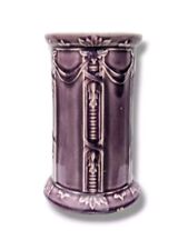 Antique Purple Stoneware Art Pottery Majolica Column Slip Vase Hall McCoy Style