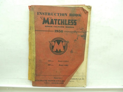1956 matchless instruction - 1956,