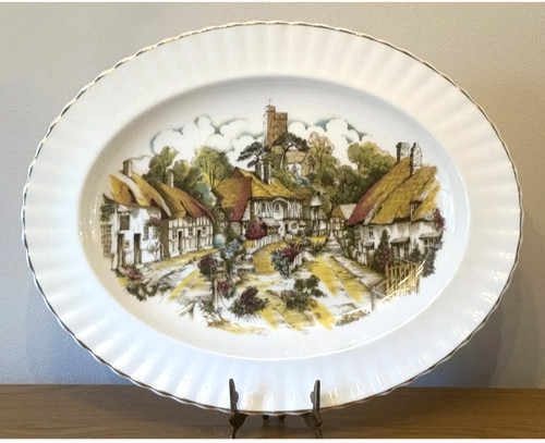 Vintage bone china platter - vintage,