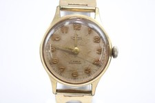 Smiths De Luxe 17 Jewels Gold Tone Watch Automatic Working