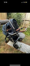  Sliver cross wave indigo pram