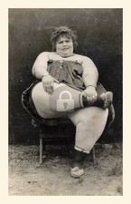Circus Performer Fat Lady RPPC