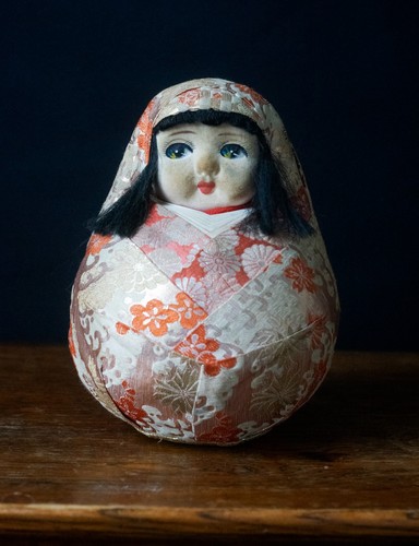 Vintage gofun girl kimino - in,
