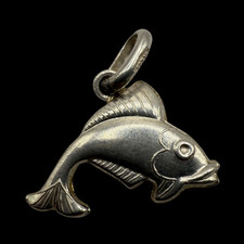 Vintage Silver Charm – Large Fish – Estate Collection