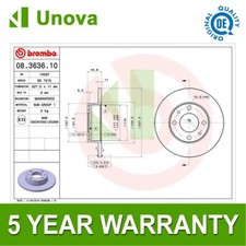 Brake Discs Front Rear Unova Fits Panda X19 Uno Strada Delta Marbella Ibiza