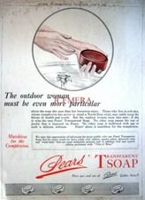 PEARS TRANSPARENT SOAP 1921