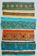 6 Sari/Saree Edging 10' Strips