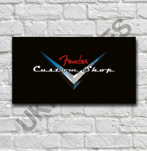 Fender custom shop wall sign - fender,