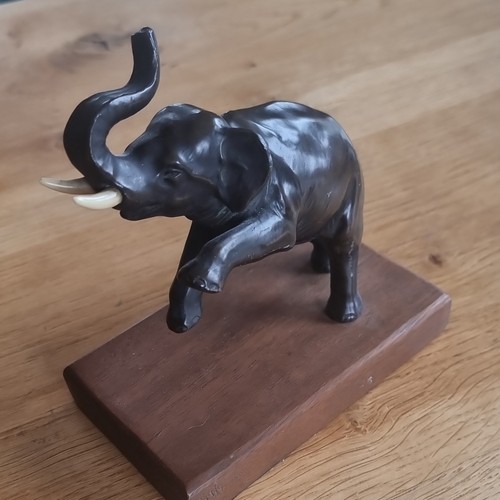 Elephant figurine bronze - figurine,
