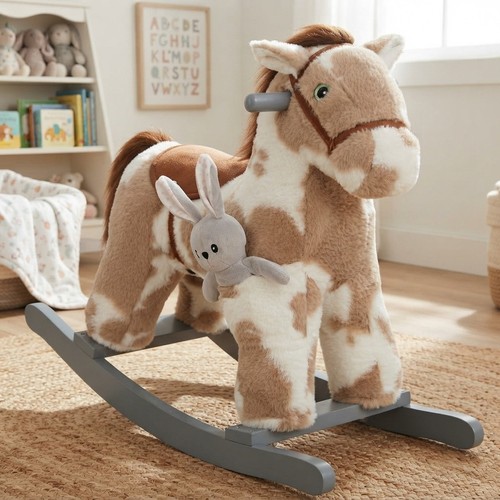 Baby rocking horse plush - rocking,