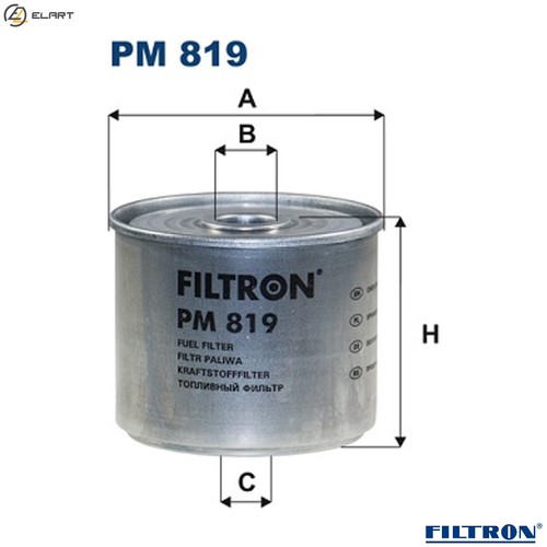 Fuel filter 819 - pm,